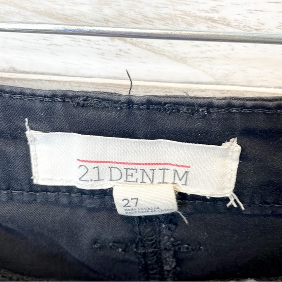 21 DENIM | Black Denim Shorts Size 27 - Picture 4 of 6